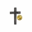 1-1/8 x 3/4 Inch Pewter Crucifix Pin