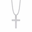 1-11/16 Inch Sterling Silver Oxidized Our Father Crucifix Necklace