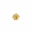 1/2 Inch 14KT Gold Round Guardian Angel Medal