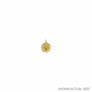1/2 Inch 14KT Gold Round St. Jude Medal, Patron Saint of Hopeless ...