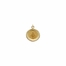 1/2 Inch Round 14KT Gold with Polished Border Miraculous Medal