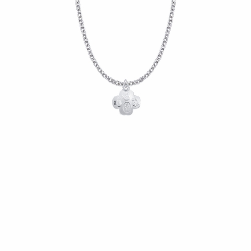 1/2 Inch Sterling Silver Enameled Flower and Five Way Shadow Medal