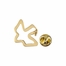 1/2 x 1/2 Inch Gold Outlined Descending Dove Lapel Pin