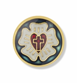 1/2 x 1/2 Inch Round Lutheran Shield Lapel Pin