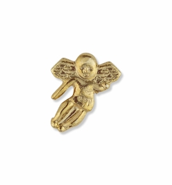 1/2 x 3/8 Inch Gold Angel On Shoulder Lapel Pin
