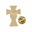 1/2 x  7/16 Inch  Gold and Enameled Cross and Chalice Lapel Pin