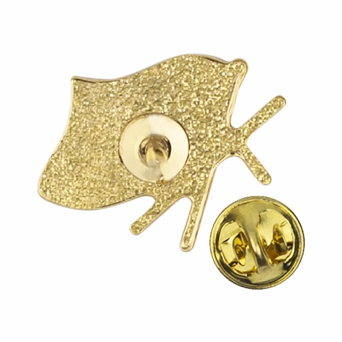 1/2 x 9/16 Inch Gold Enameled American Flag with Cross Lapel Pin