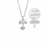 1-3/16 Inch Silver Plated Serenity Prayer Cross Necklace