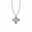 1-3/16 Inch Sterling Silver Engraved Clover Five Way Medal