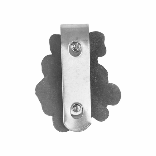 1-3/4 Inch Fine Pewter Footprints in the Sand Visor Clip