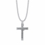 1-3/4 Inch Pewter Our Father Pewter Crucifix Necklace