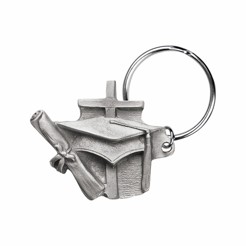 1-3/4 x 1-1/2 Inch Graduation Cap Key Chain
