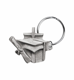 1-3/4 x 1-1/2 Inch Graduation Cap Key Chain