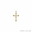 1-3/8 Inch 14KT Gold Beveled Inner Cross Pendant
