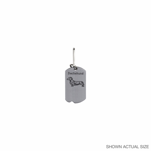 1-5/8 Inch Pewter Dachshund and St. Francis Dog Tag