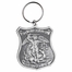 1-5/8 x 1-1/8 Inch Fine Pewter St. Michael, Patron Saint of Police Shield Key Chain