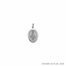 1 Inch 14K White Gold Oval Miraculous Medal