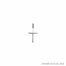 1 Inch 14K White Gold Pointed Ends Stick Style Cross Pendant
