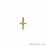 1 Inch 14KT Gold Diamond Engraved with Heart Center Cross Pendant