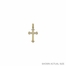 1 Inch 14KT Gold Scrolled Ends Budded Cross Pendant