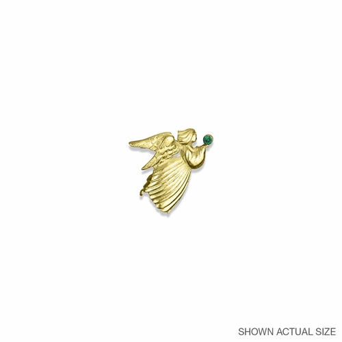 1 Inch Gold Celtic Guardian Angel Lapel Pin