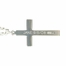 1 Inch Sterling Silver Flared Cross with Black Enamel Detailing Necklace