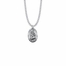 1 Inch Sterling Silver Oval St. Christopher Medal, Patron Saint of Travelers