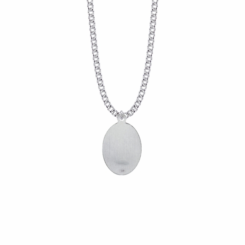 1 Inch Sterling Silver Oval St. Thomas Medal, Patron Saint of Scholars and Lawyers