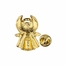 1 x 11/16 Inch Gold Emerald Angel Lapel Pin
