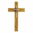 10 Inch Personalized First Communion Boy Maple Wood and Brass Wall Cross