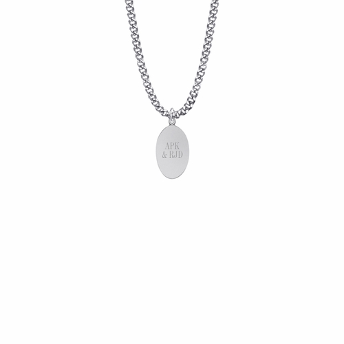 11/16 Inch Sterling Silver Oval Blue Enameled St. Christopher Medal, Patron Saint of Travelers