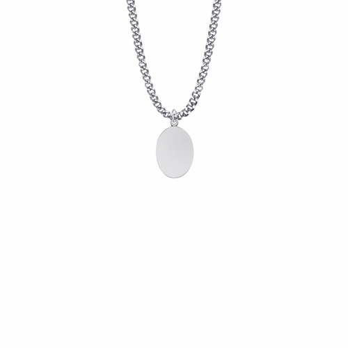 11/16 Inch Sterling Silver Oval St. Christopher Medal, Patron Saint of Travelers