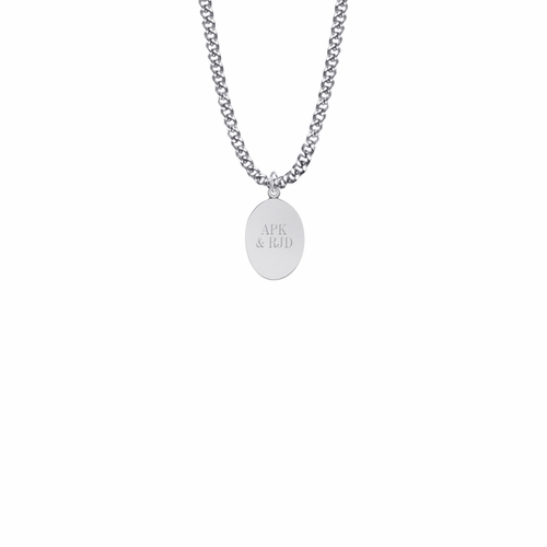 11/16 Inch Sterling Silver Oval St. Christopher Medal, Patron Saint of Travelers