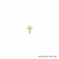 11/16  x  1/2 inch Gold Wheat Cross and Chalice Lapel Pin