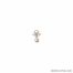 11/16 x 7/16 Inch Gold Plated April Crystal Birthstone Angel Lapel Pin