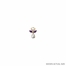 11/16 x 7/16 Inch Gold Plated February Amethyst Birthstone Angel Lapel Pin