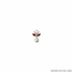 11/16 x 7/16 Inch Gold Plated January Garnet Birthstone Angel Lapel Pin