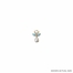 11/16 x 7/16 Inch Gold Plated March Aquamarine Birthstone Angel Lapel Pin