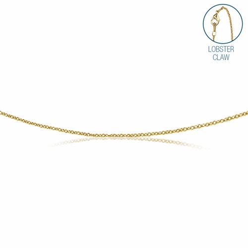13 Inch Gold Plated Cable Necklace Chain for Babies