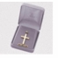 14KT Gold Cross Pendant in a Pierce Budded Ends Design
