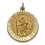 14KT Gold Marine Medal with St. Christopher on Back