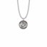 15/16 Inch Round Sterling Silver U.S. Marine Corps Medal with Personalized "Marine Dad" Engraving on Back
