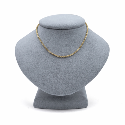 15 Inch Gold Plated Cable Necklace Chain