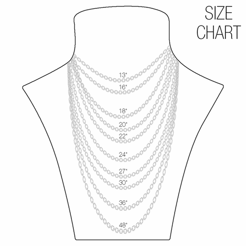 16 Inch Stainless Steel Rhodium Plated Cable Necklace Chain Carded