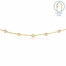 18 Inch Gold Plated Cable Necklace Chain with Crystal CZ Stones