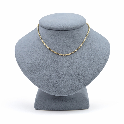 18 Inch Stainless Steel 14KT Gold Plated Cable Necklace Chain Carded