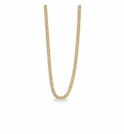 18 Inch Stainless Steel 14KT Gold Plated Curb Necklace Chain