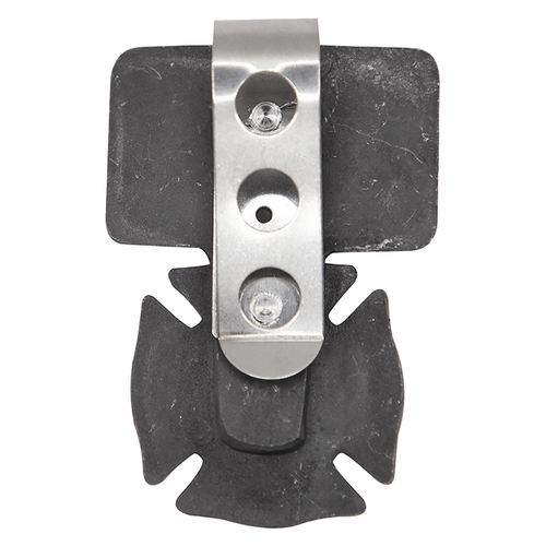 2-1/2 Inch Fine Pewter St. Florian Firefighter's Prayer Visor Clip