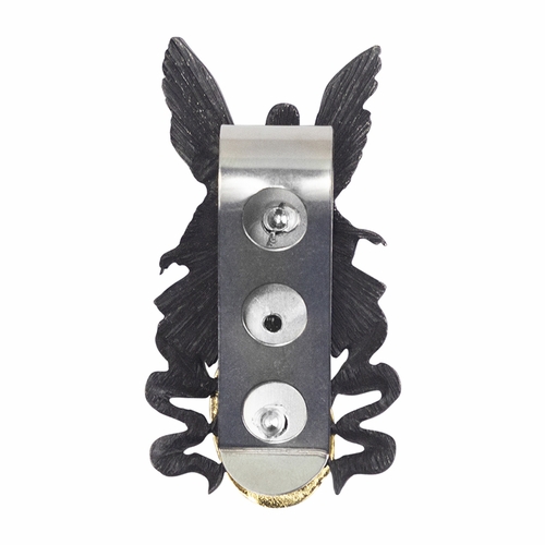 2-1/4 x 1-1/4 Inch Fine Pewter and Gold Plated Angel with St. Florian Visor Clip