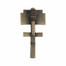 2-1/4 x 1-3/16 Inch Gold Fine Pewter Motorist Prayer Cross Visor Clip